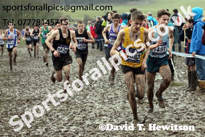 Boys under-15s 2018 British Inter Counties Cross Country Champs., Prestwold Hall, Loughborough. Photo: David T. Hewitson/Sports for All Pics